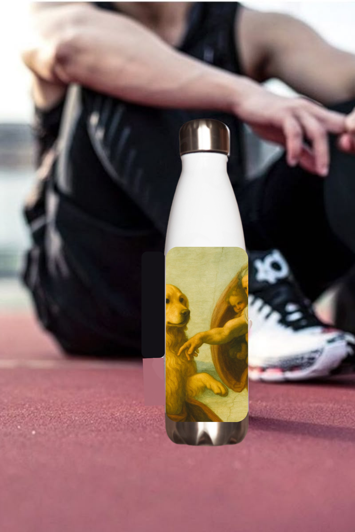 Golden High Renaissance Stainless Steel Water Bottle – Art Sculpture Design, 17oz Vacuum Flask