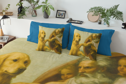 Golden Retriever Renaissance Blanket – Artistic Dog Throw with Soft Silk Touch Fabric