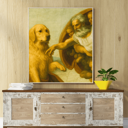 Golden Retriever Renaissance Framed Canvas – Dog Art Wall Décor